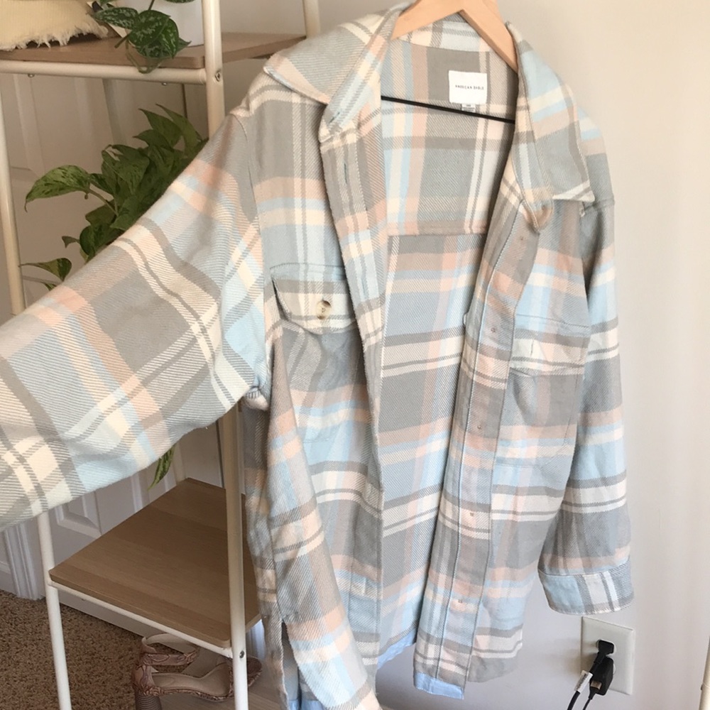 Ae American Eagle Oversized Button-Up Flannel Shi… - image 7